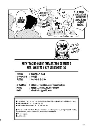 1-Kagetsu Ninshin Shinakereba Otoko Ni Modoreru Hanashi 4 Mientras no quede embarazada durante 1 mes, volveré a ser un hombre cap.4 - Page 32