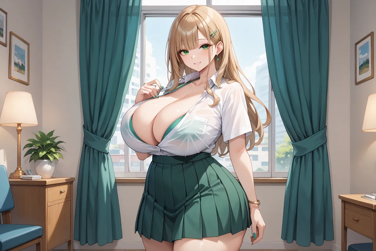 ムチムチでっかい女子校生はオジサン好き2チビハゲ童貞おじ高身長爆乳ギャルJK - Image 1