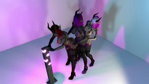 3 Futanari Demon Dickgirls Anal Train Fucking Threesome - Page 27