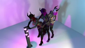 3 Futanari Demon Dickgirls Anal Train Fucking Threesome - Page 28