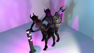 3 Futanari Demon Dickgirls Anal Train Fucking Threesome - Page 54