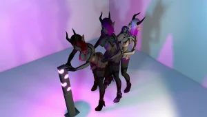 3 Futanari Demon Dickgirls Anal Train Fucking Threesome - Page 73