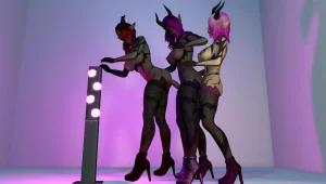 3 Futanari Demon Dickgirls Anal Train Fucking Threesome - Page 8