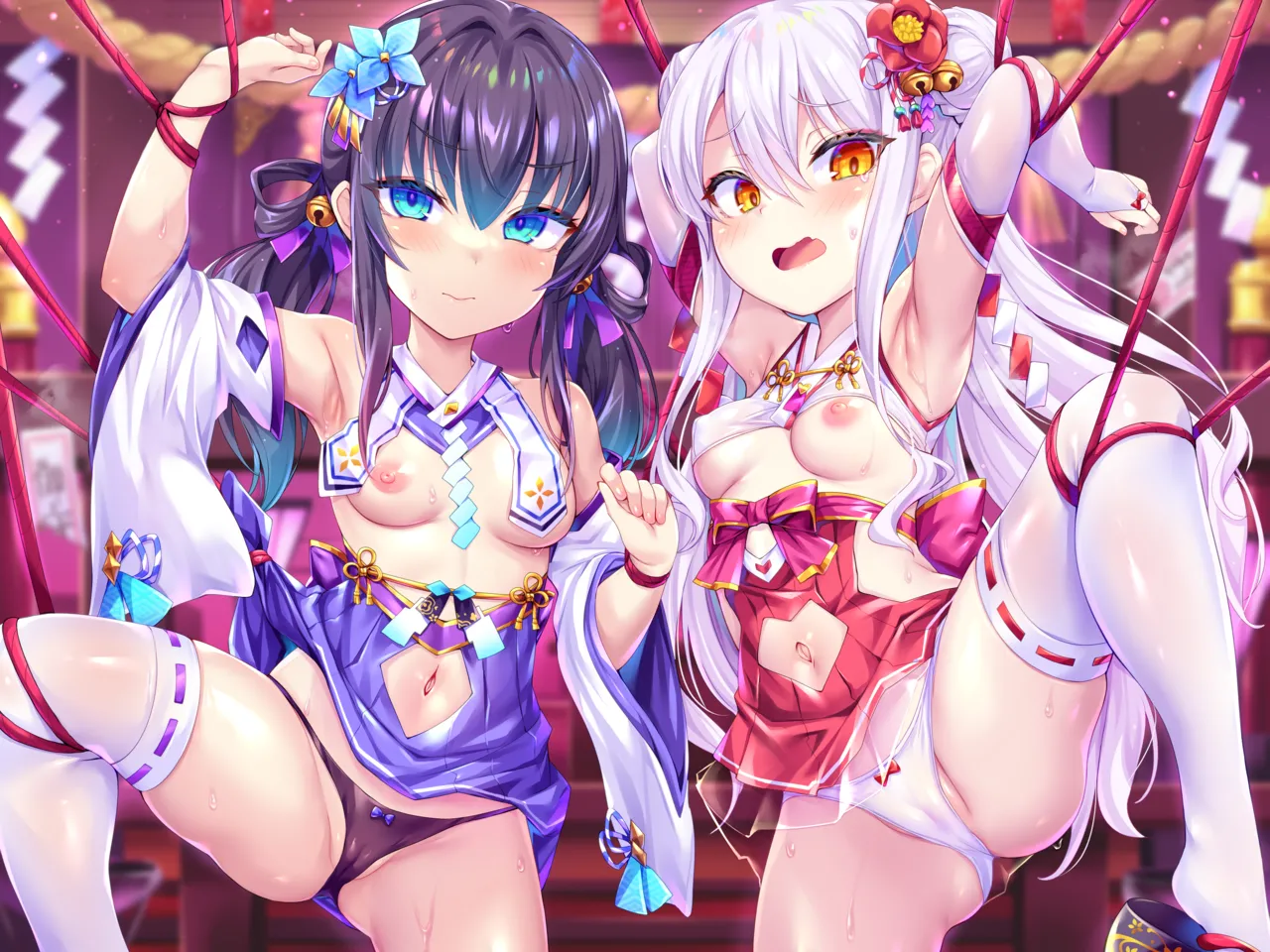 とらいし666 W退魔巫女音声作品パッケージおまけ差分 - Image 2