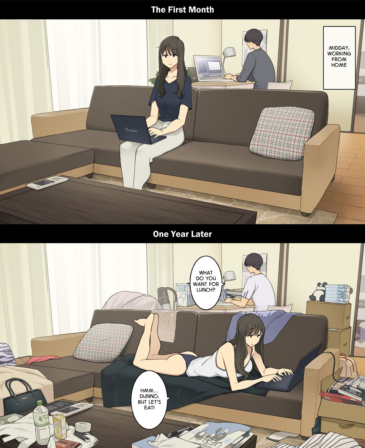 A Day in the Life of a Couple Their First Month Living Together vs. One Year Later - 29 Pics - Image 6