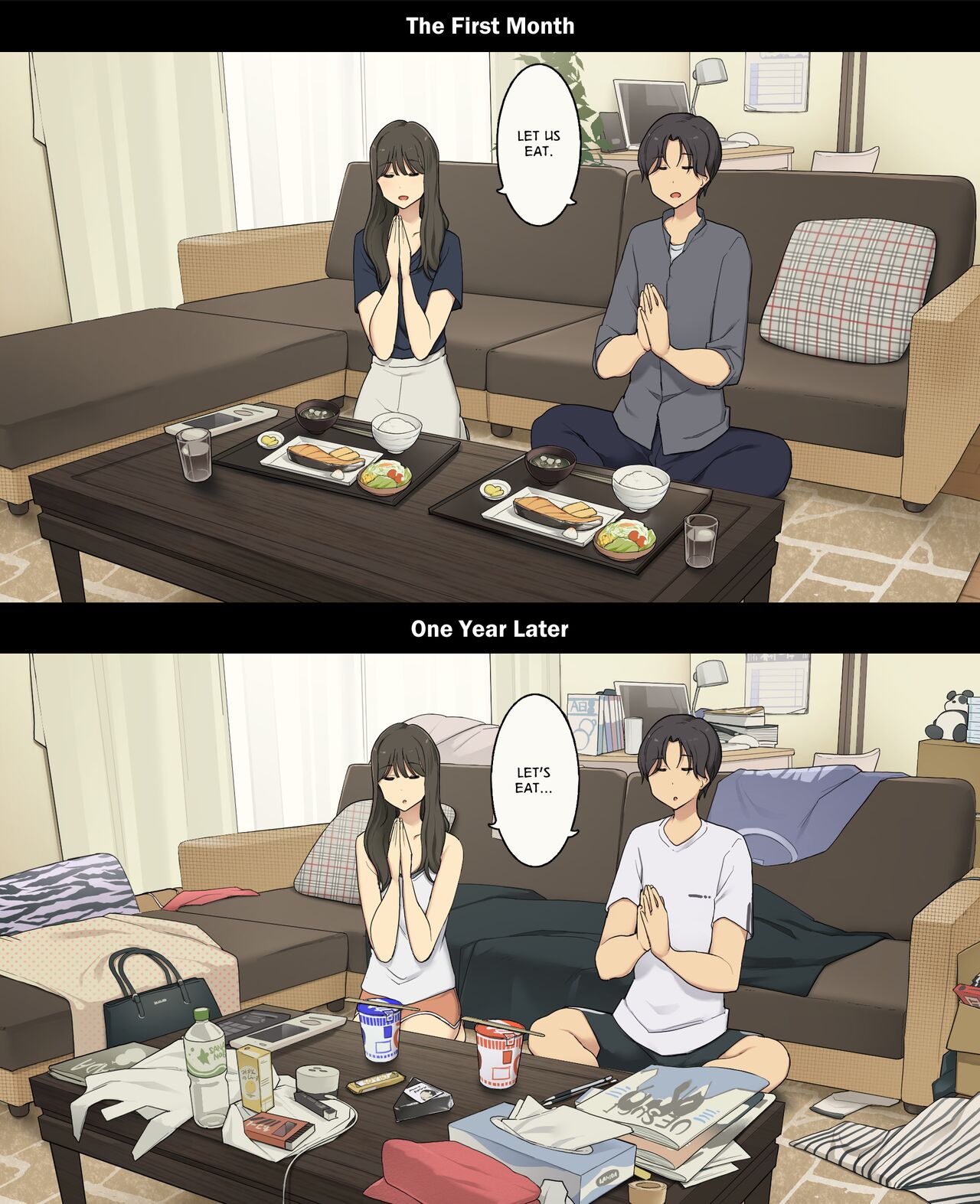 A Day in the Life of a Couple Their First Month Living Together vs. One Year Later - 29 Pics - Image 7