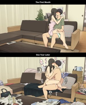 A Day in the Life of a Couple Their First Month Living Together vs. One Year Later - 29 Pics - Page 15
