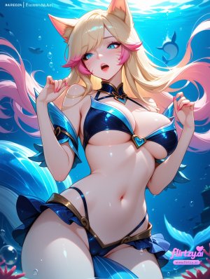 Ahri and Syndra give footjobs and get pussy filling creampies - 33 Pics - Page 2