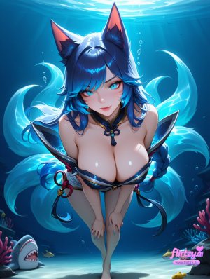 Ahri and Syndra give footjobs and get pussy filling creampies - 33 Pics - Page 4