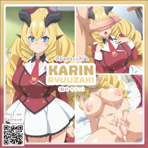 ᴀᴋᴀɴᴇAkanecchi B Karin Ryuuzaki 龍崎 カリンJingai Kyoushitsu no Ningengirai Kyoushi 170P Thumbnail