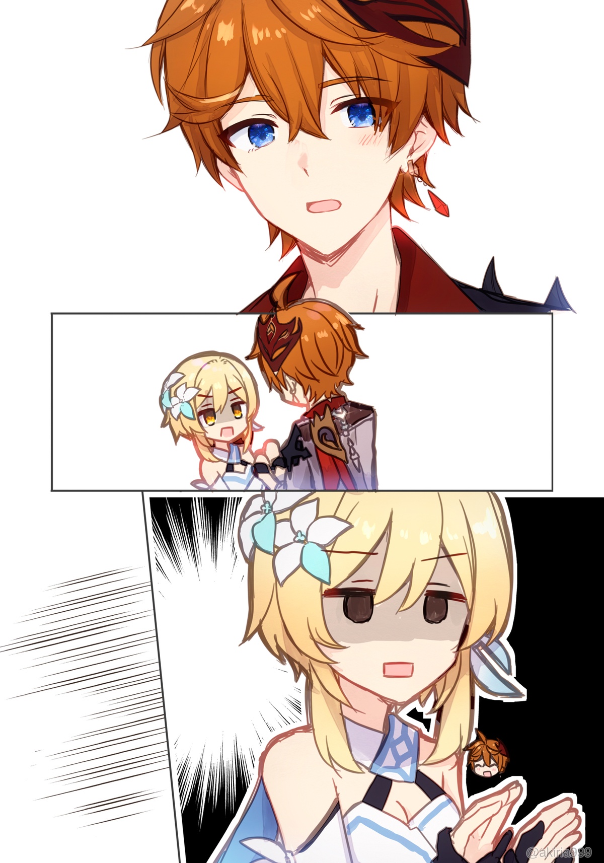 Akitsuki Ria Hotaru-chan ga Taru ni ecchi shouri suru rabukome manga Genshin Impact 荧在色色对决中战胜达达利亚的恋爱喜剧漫画 Chinese 倫倫倫个人汉化 - Image 16
