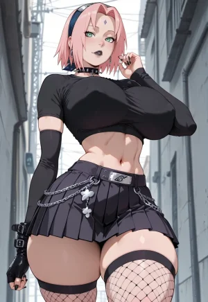 ANIREALAI Sakura Haruno - Gothic for Halloween - Page 3