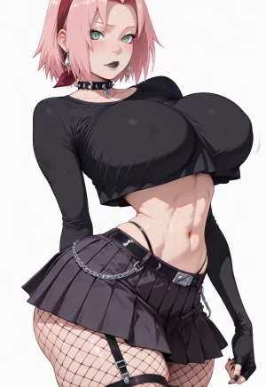 ANIREALAI Sakura Haruno - Gothic for Halloween - Page 5