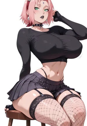 ANIREALAI Sakura Haruno - Gothic for Halloween - Page 8