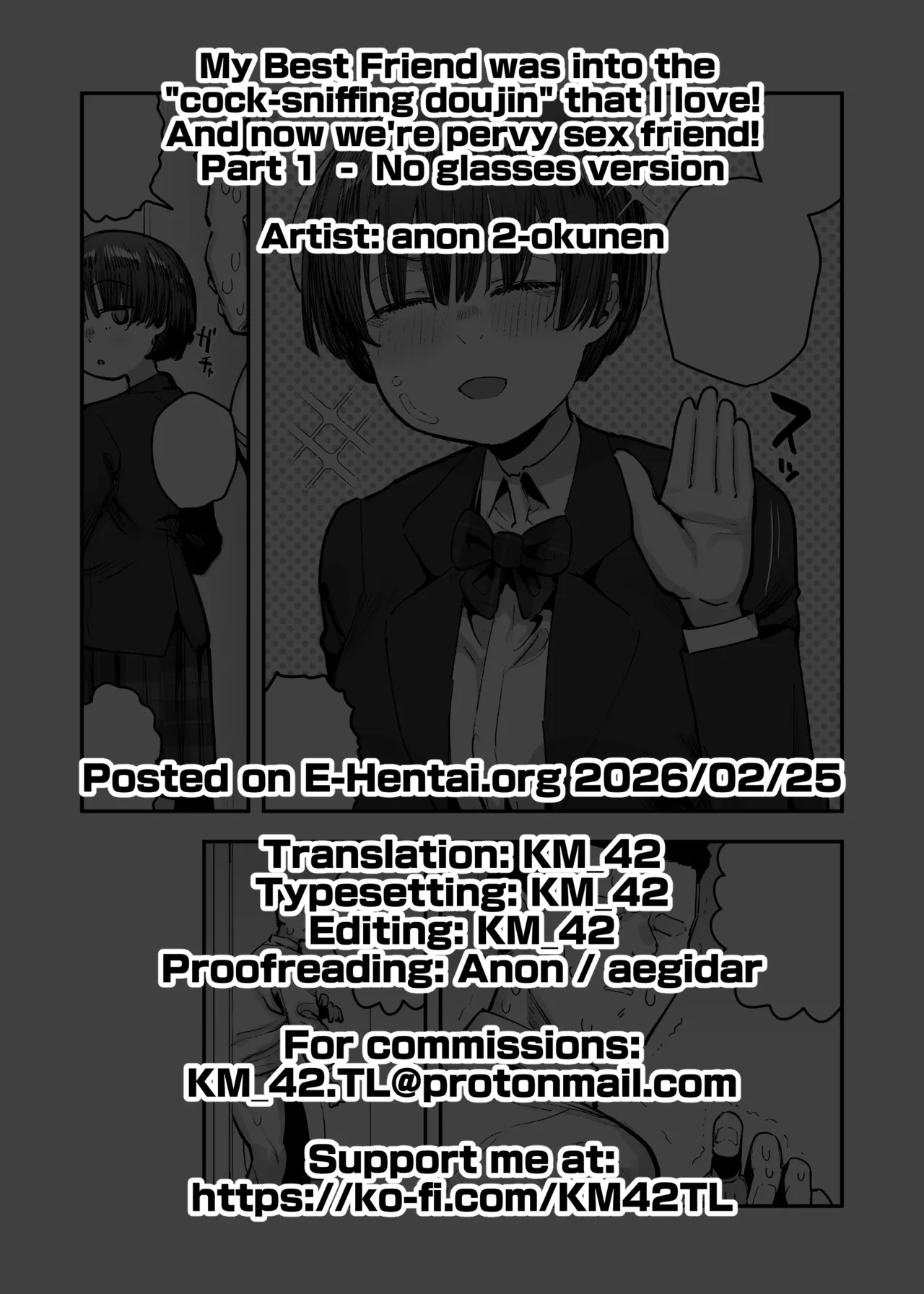Anon 2-okunen Bokutachi, Seiheki Friend. Onna Tomodachi no Aidokusho wa Ore no Daisuki na Chin Kagi Ero Manga deshita Zenpen My best friend was into the cock-sniffing doujin that I love And now were pervy sex friends Part 1 No glasses English KM_42 - Image 121
