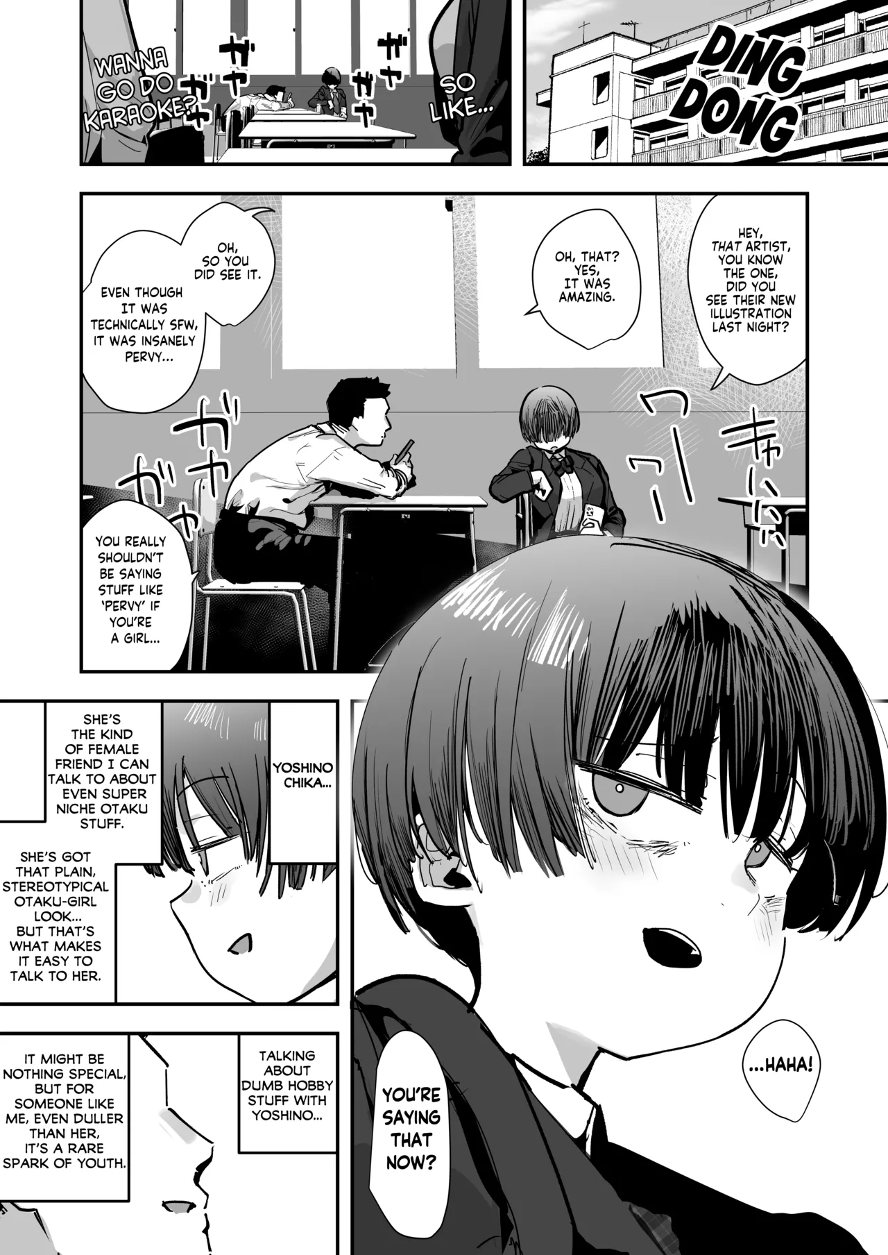 Anon 2-okunen Bokutachi, Seiheki Friend. Onna Tomodachi no Aidokusho wa Ore no Daisuki na Chin Kagi Ero Manga deshita Zenpen My best friend was into the cock-sniffing doujin that I love And now were pervy sex friends Part 1 No glasses English KM_42 - Image 2