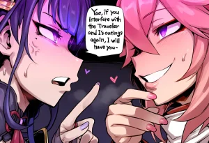 Aroma - Raiden x Yae x Aether - Futa on MaleLight-...