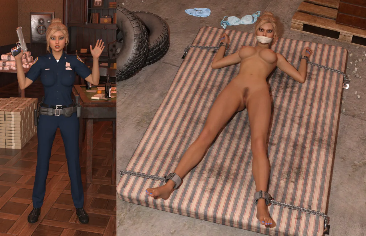 ArtistGetYourClothesOff - Policewomen Stripped And Bound - Image 1