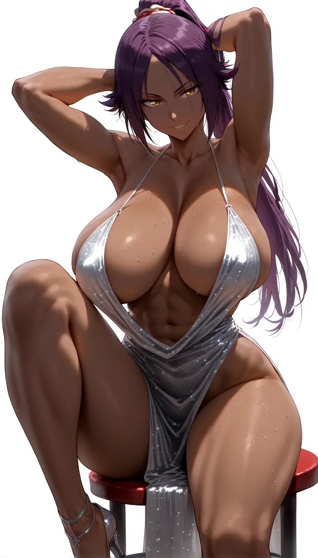 avatariense Yoruichi Shihouin - Silver Evening Dress - Image 100