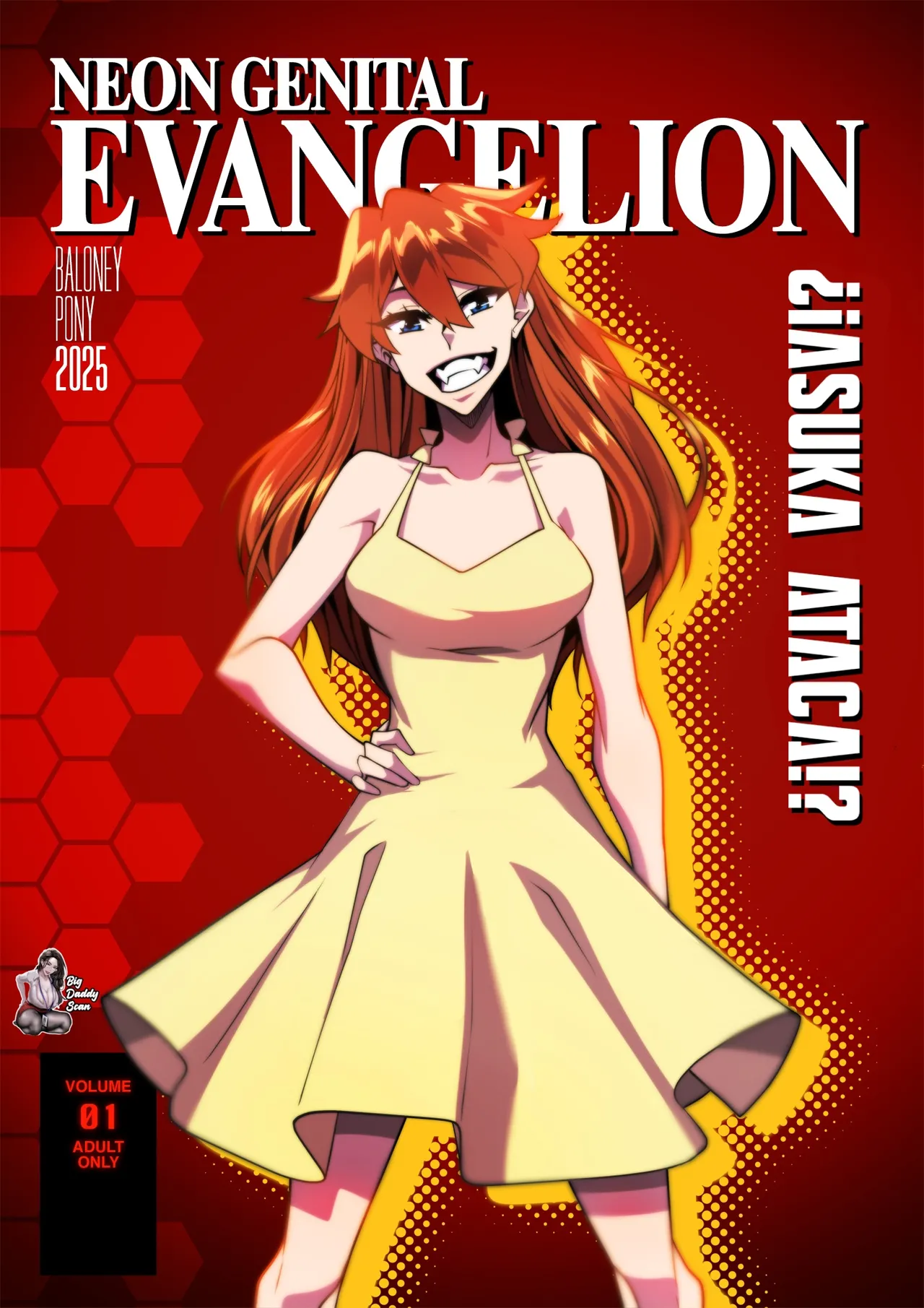Baloney Pony Neon Genital Evangelion Asuka Strikes Neon Genital Evangelion Asuka AtacaSpanish BigDaddy Scan Ongoing - Image 1