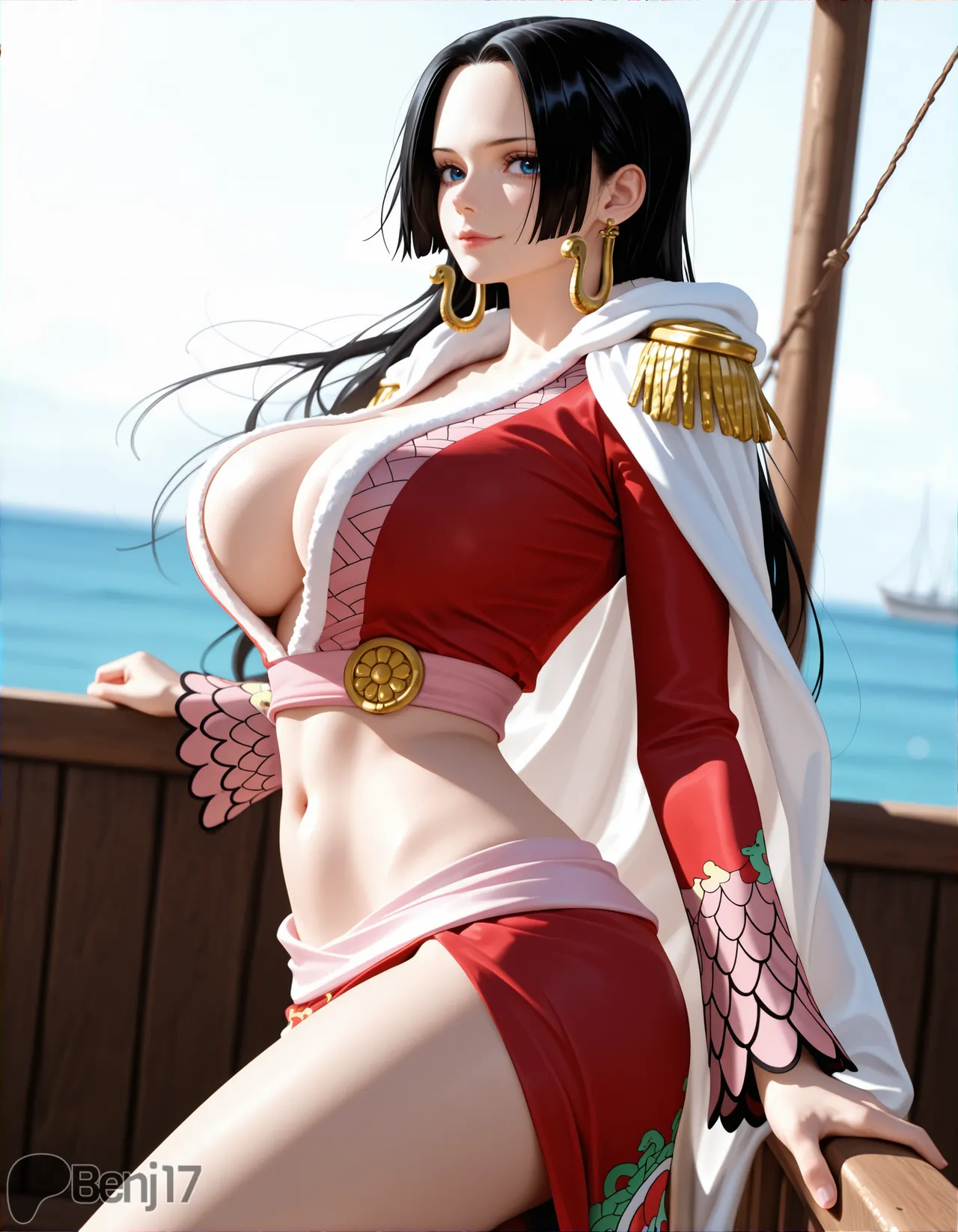 Benj17 Boa Hancock X Roronoa Zoro Sanji One Piece - Image 2