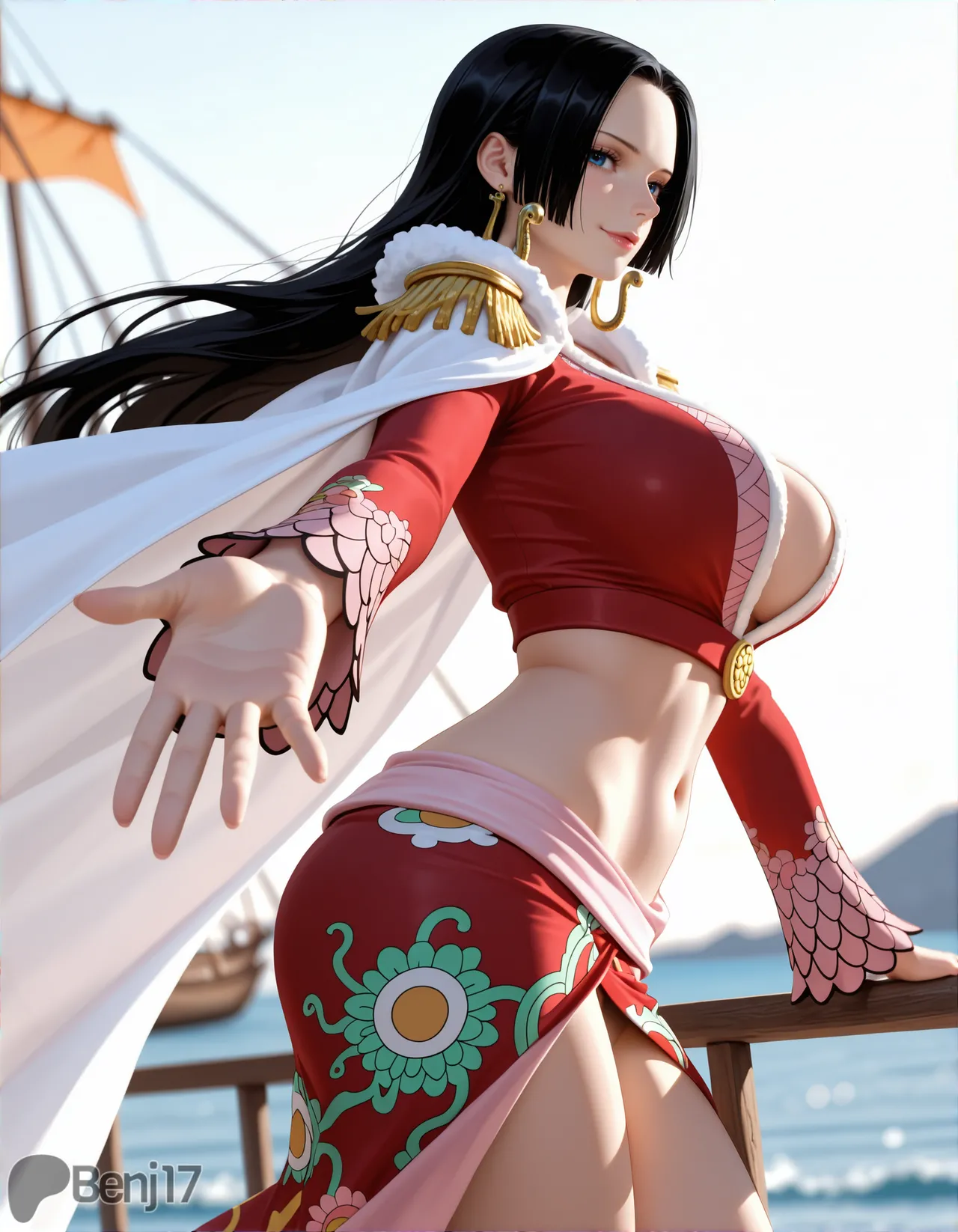 Benj17 Boa Hancock X Roronoa Zoro Sanji One Piece - Image 3