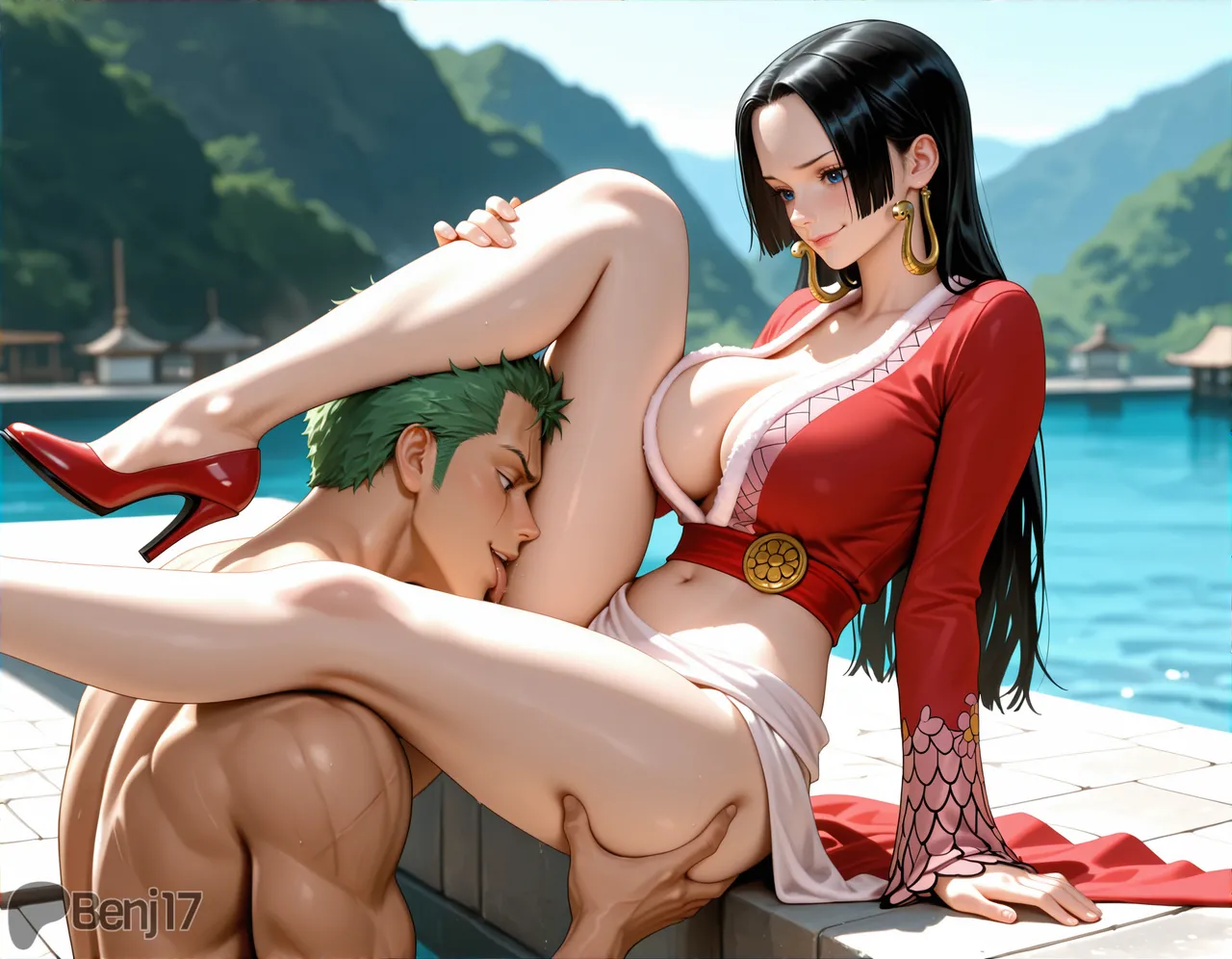 Benj17 Boa Hancock X Roronoa Zoro Sanji One Piece - Image 9