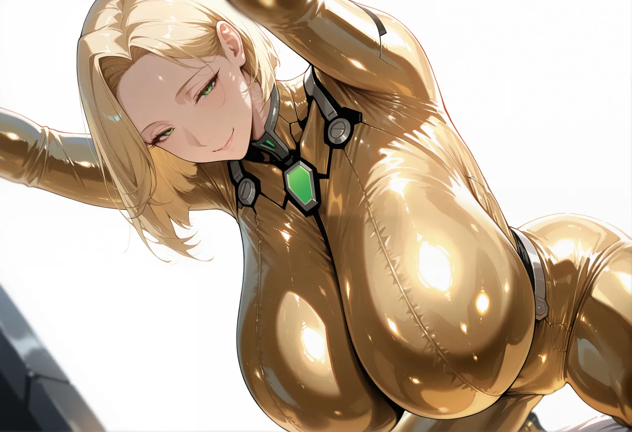 BigMelons オリヴィア陽向 金ボディースーツ - Image 12