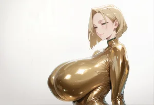 BigMelons オリヴィア陽向 金ボディースーツ - Page 5