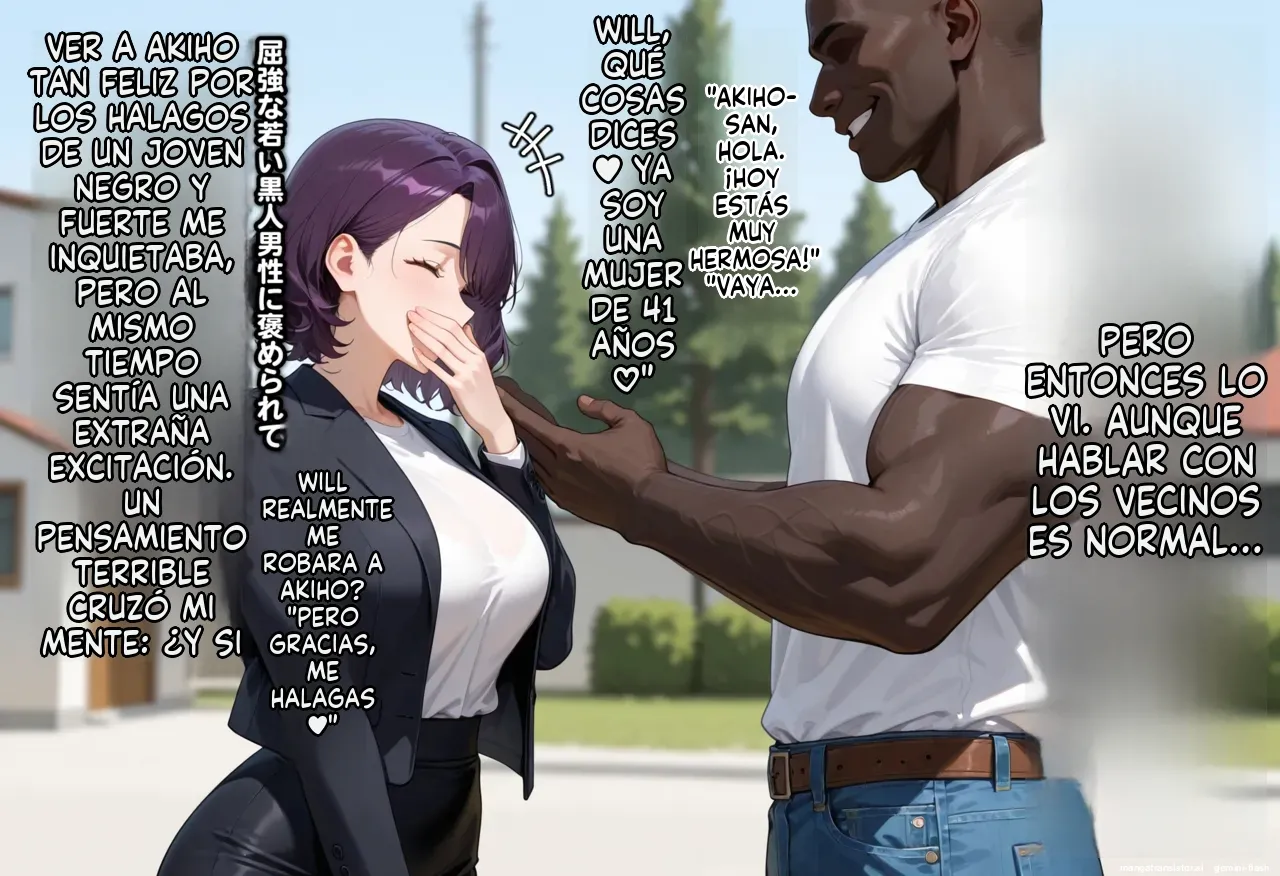 Bokon Kanraku Kuroi Kyokon ni Ubawareru Katei, Netorareta Tsuma to Musume ni Shasei Kanri sareru Boku Spanish MTL - Image 14