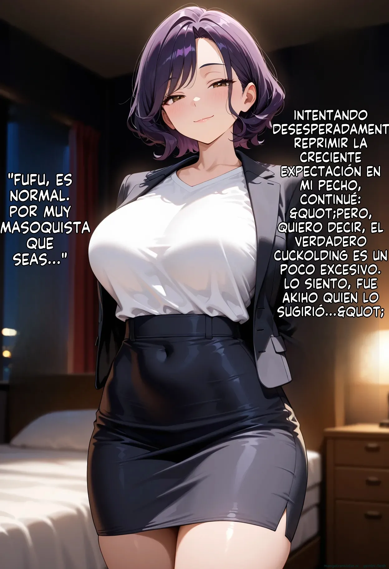 Bokon Kanraku Kuroi Kyokon ni Ubawareru Katei, Netorareta Tsuma to Musume ni Shasei Kanri sareru Boku Spanish MTL - Image 20