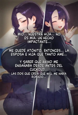 Bokon Kanraku Kuroi Kyokon ni Ubawareru Katei, Netorareta Tsuma to Musume ni Shasei Kanri sareru Boku Spanish MTL - Page 114