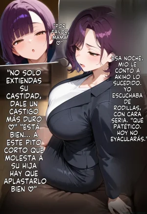 Bokon Kanraku Kuroi Kyokon ni Ubawareru Katei, Netorareta Tsuma to Musume ni Shasei Kanri sareru Boku Spanish MTL - Page 75