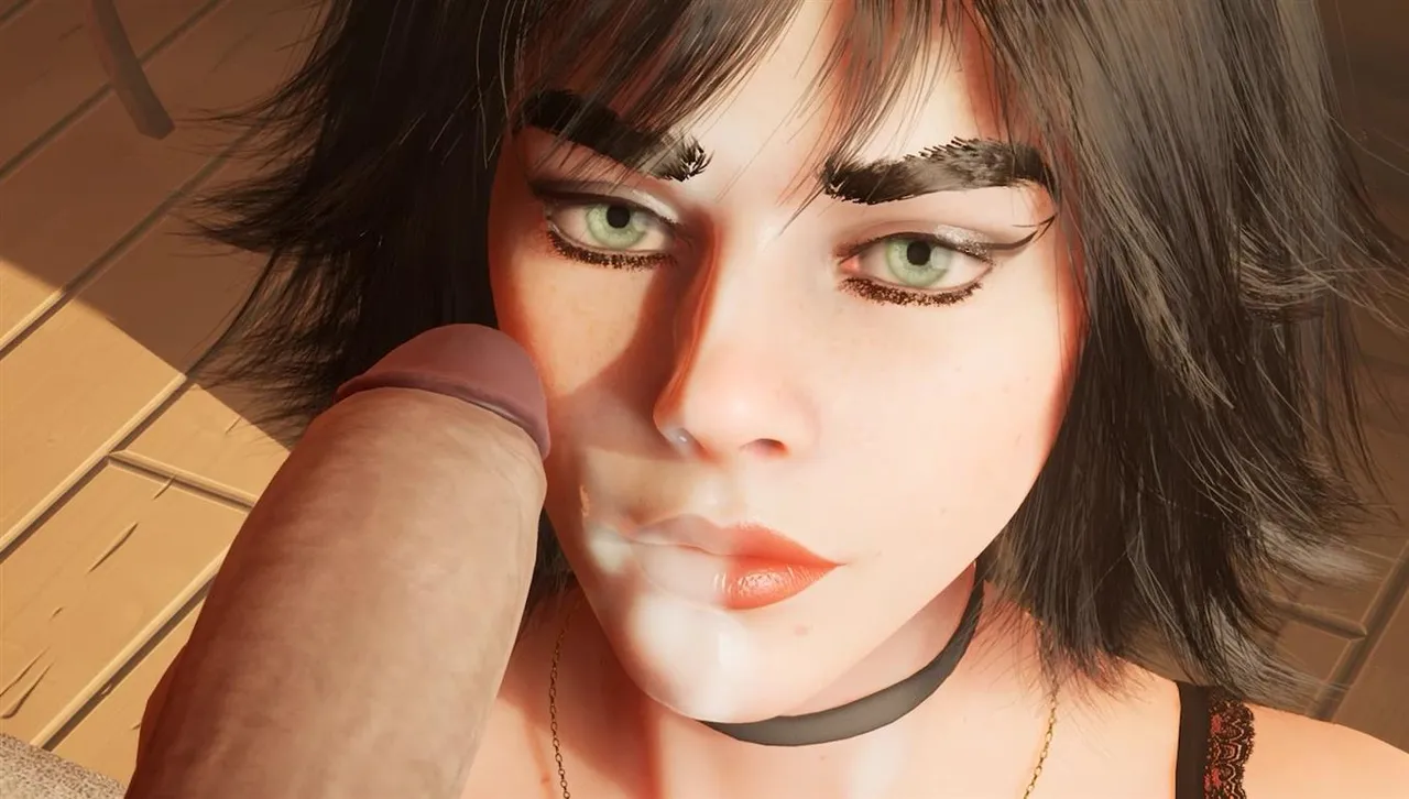 Brunette Standing blowjob in the livingroom - Image 22