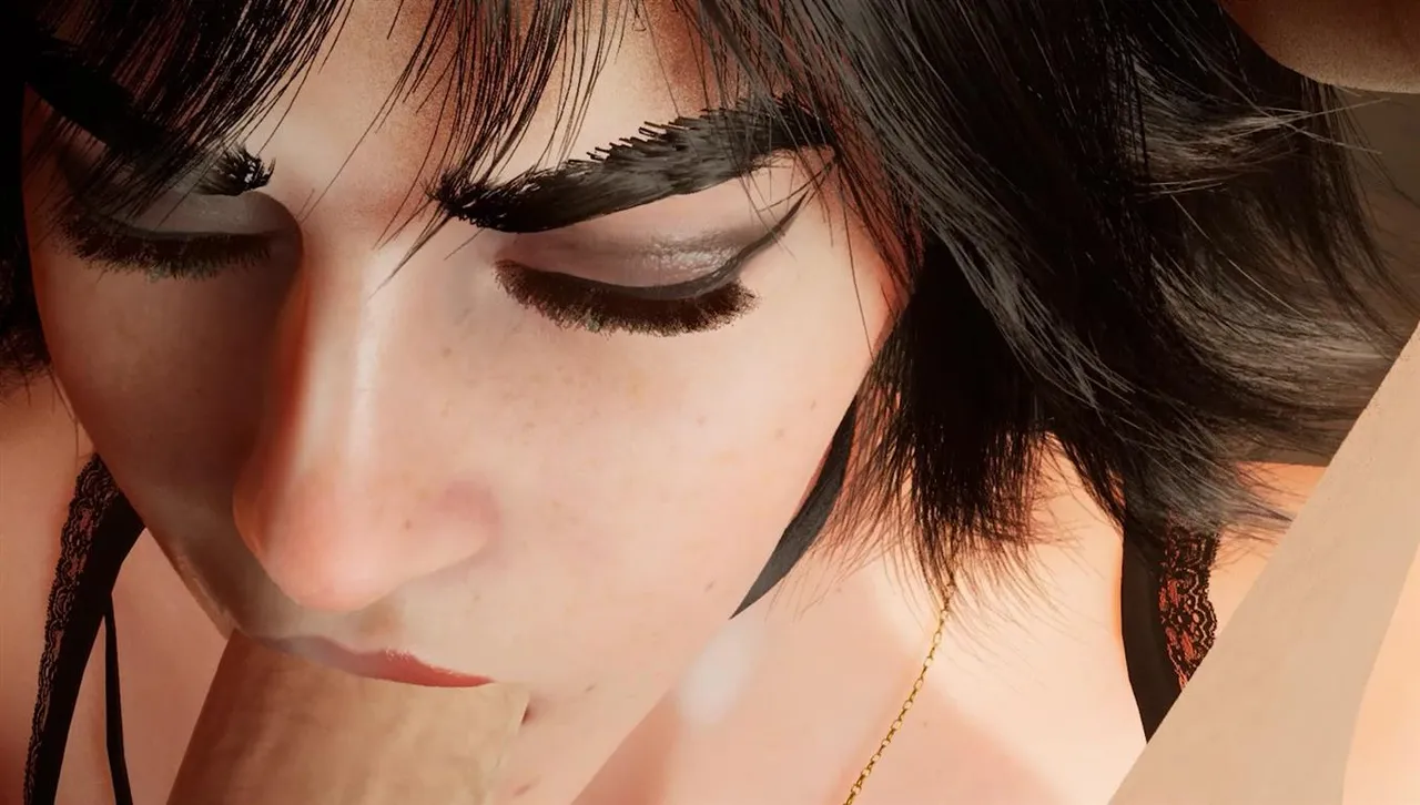 Brunette Standing blowjob in the livingroom - Image 24