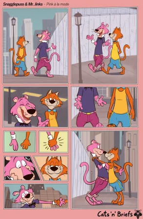 CatsnBriefs Snagglepuss And Mr. Jinks - Pink Á La...