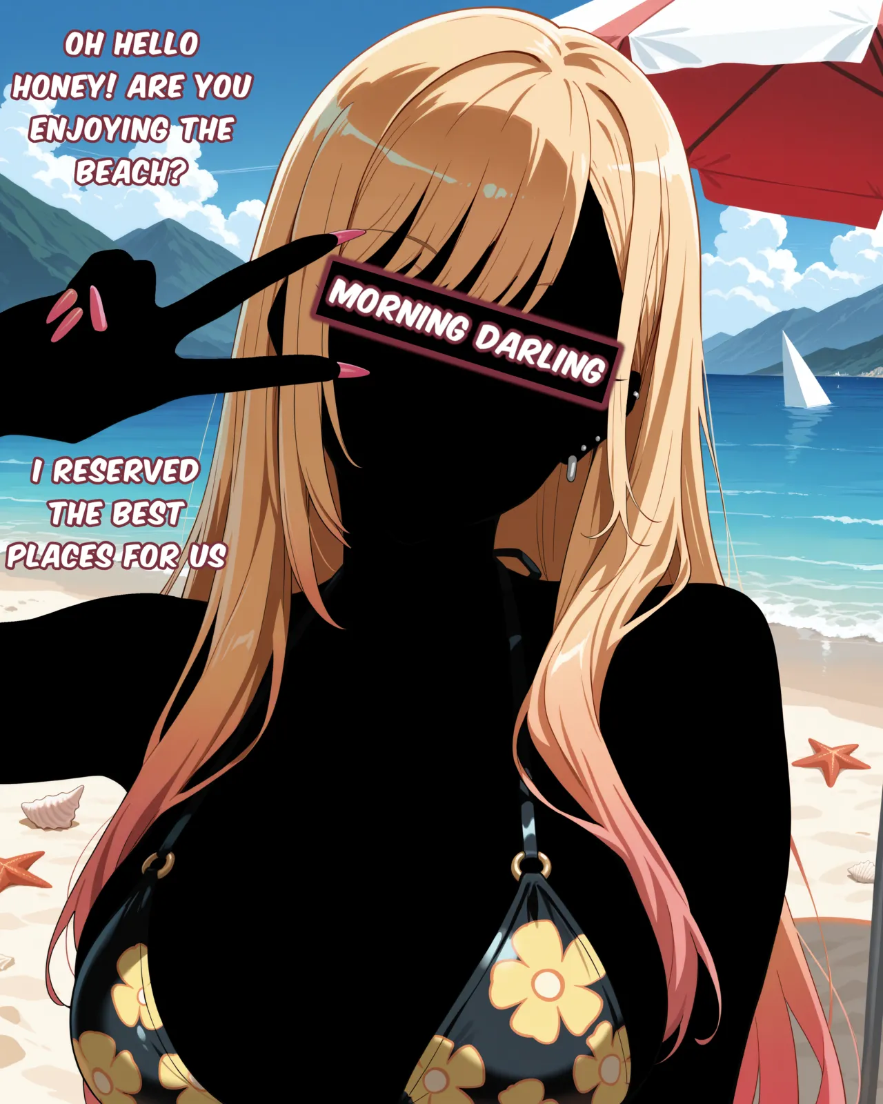Censored date with Marin on Beach - Image 1