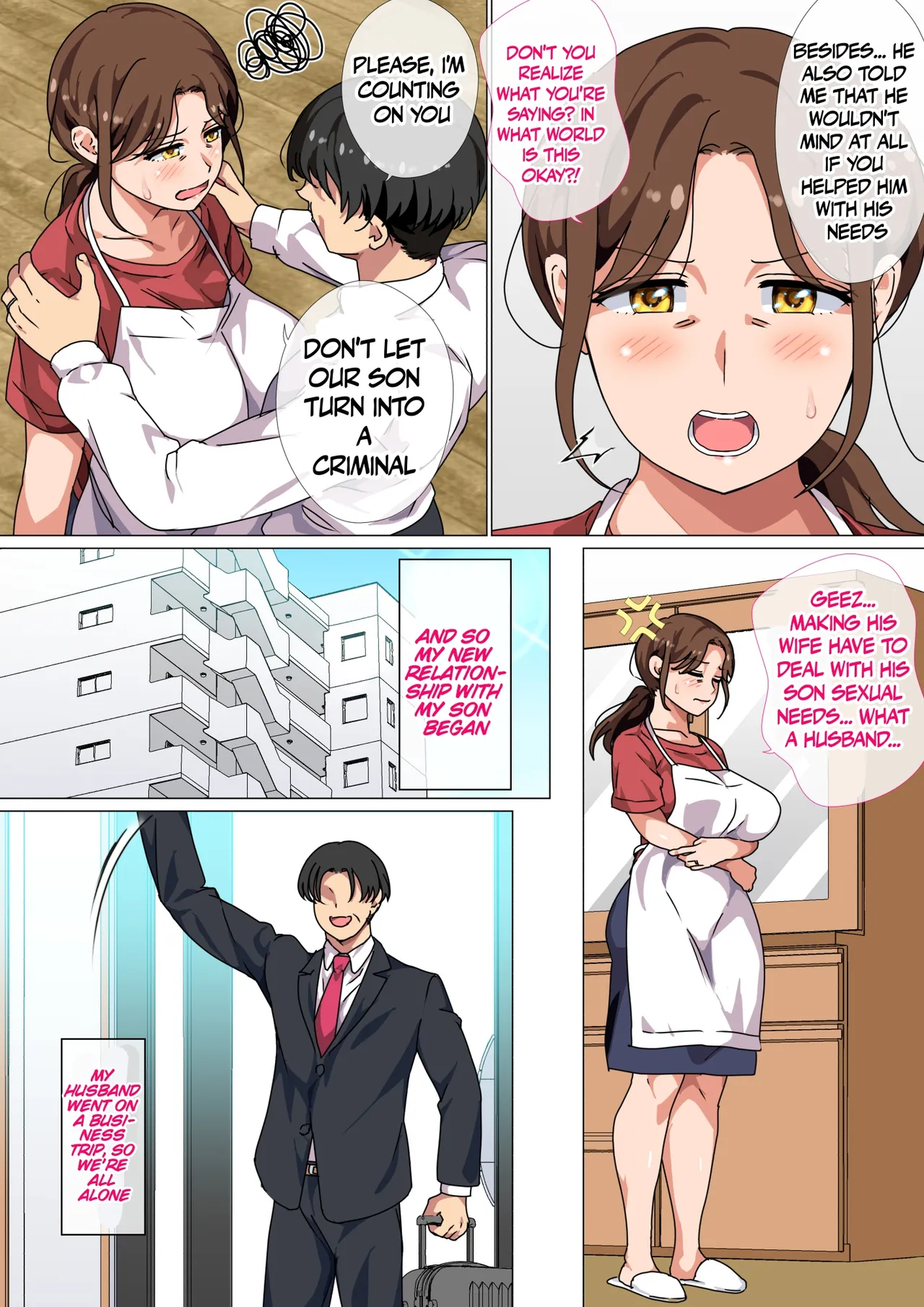 Circle Spice Musuko no Tsuyosugiru Seiyoku o Kaishou Suru no wa Haha no Tsutome desu Its a Mothers duty to take care of her sons Sexual Needs English GhostMILFlame - Image 3