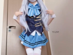 元元模特 请问您今天要来点兔子吗 香风智乃 自慰YuanYuan Model Gochuumon wa Usagi Desu ka Chino Kafuu Masturbation Cosplay Set - Page 2