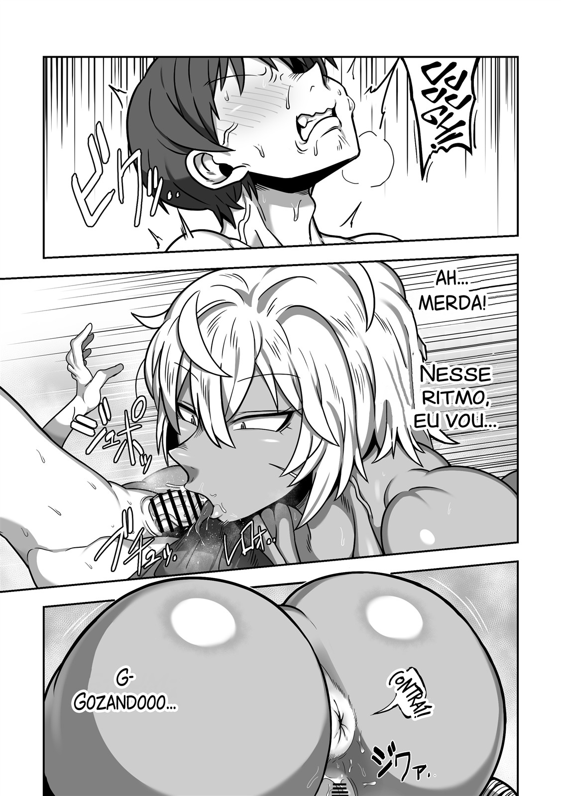 Cranky-ya Cranky Mujintou de Dekashiri Muchimuchi Amazon-san to Asedaku SEX Sexo quente e suado com uma amazona gostosa de bunda grande em uma ilha deserta Portuguese-BR - Image 14