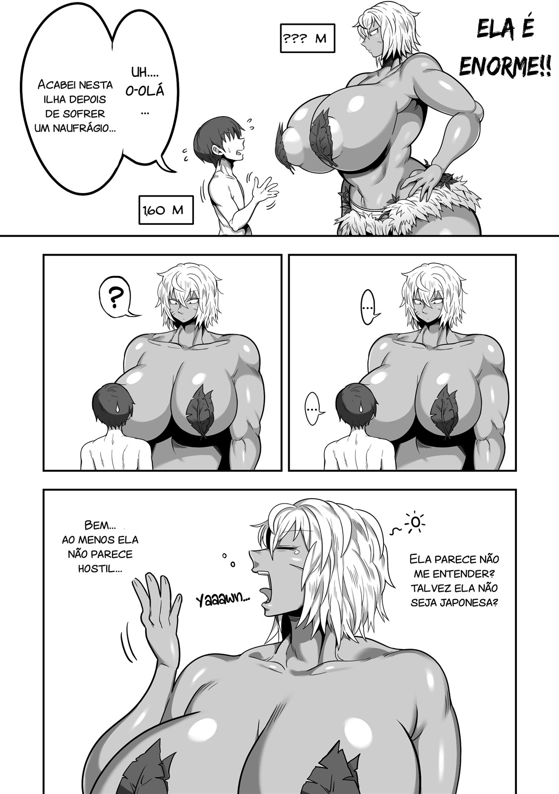 Cranky-ya Cranky Mujintou de Dekashiri Muchimuchi Amazon-san to Asedaku SEX Sexo quente e suado com uma amazona gostosa de bunda grande em uma ilha deserta Portuguese-BR - Image 5