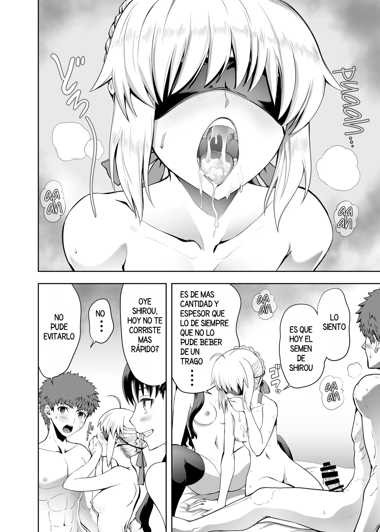 CRAZY CLOVER CLUB Kuroha Nue Saber Maniacs Shikaku o Shadan Suru to Hoka no Kankaku ga Togisumasareru to Iu no de Saber ni Mekakushi Play o Shite Moratta Fatestay night Spanish Harenchi no Fansub - Image 13