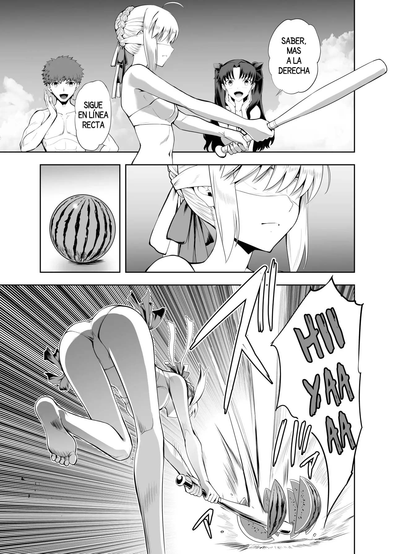 CRAZY CLOVER CLUB Kuroha Nue Saber Maniacs Shikaku o Shadan Suru to Hoka no Kankaku ga Togisumasareru to Iu no de Saber ni Mekakushi Play o Shite Moratta Fatestay night Spanish Harenchi no Fansub - Image 2