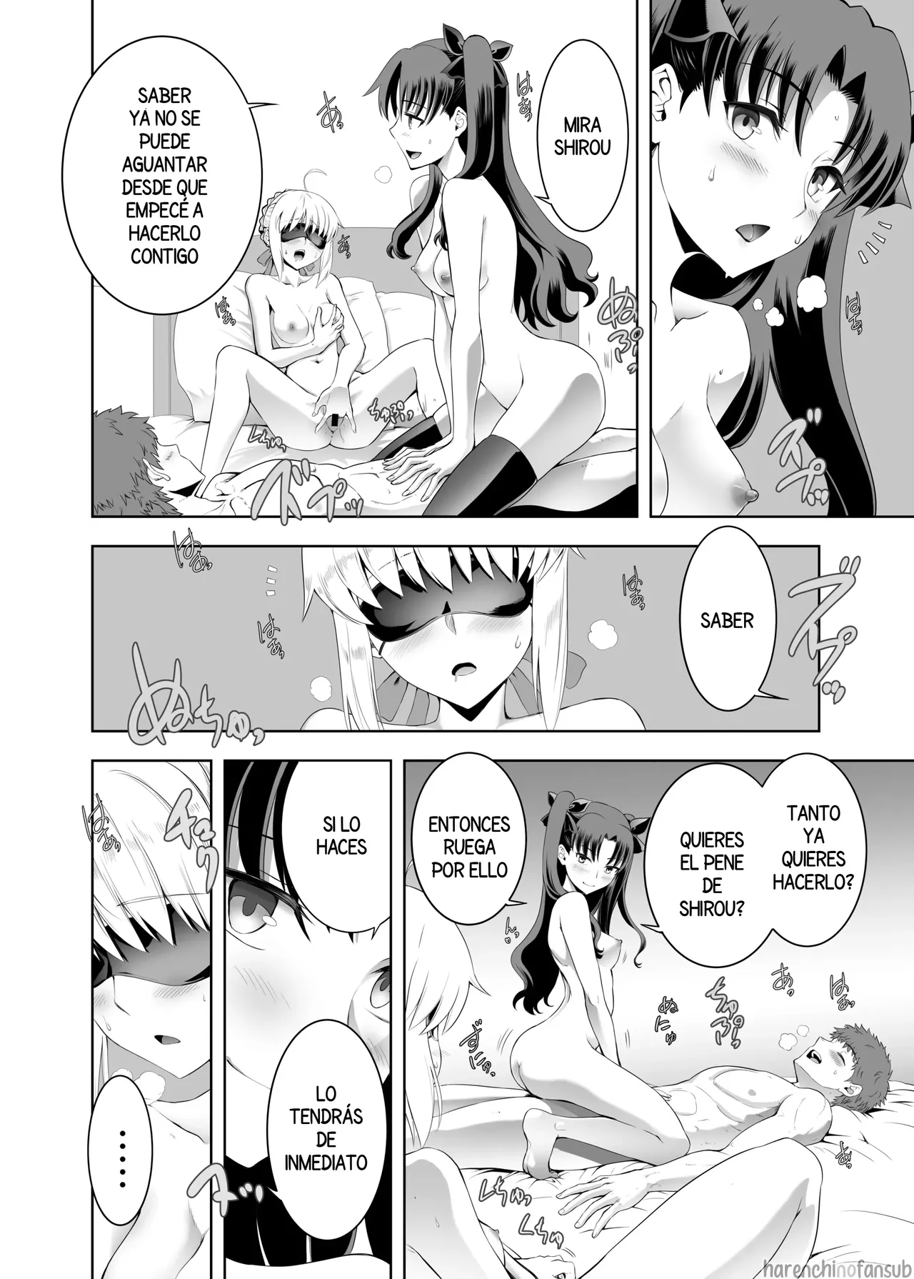 CRAZY CLOVER CLUB Kuroha Nue Saber Maniacs Shikaku o Shadan Suru to Hoka no Kankaku ga Togisumasareru to Iu no de Saber ni Mekakushi Play o Shite Moratta Fatestay night Spanish Harenchi no Fansub - Image 21