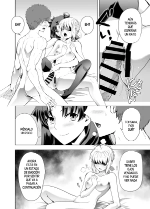 CRAZY CLOVER CLUB Kuroha Nue Saber Maniacs Shikaku o Shadan Suru to Hoka no Kankaku ga Togisumasareru to Iu no de Saber ni Mekakushi Play o Shite Moratta Fatestay night Spanish Harenchi no Fansub - Page 17