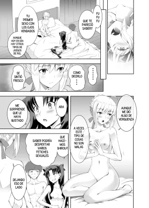 CRAZY CLOVER CLUB Kuroha Nue Saber Maniacs Shikaku o Shadan Suru to Hoka no Kankaku ga Togisumasareru to Iu no de Saber ni Mekakushi Play o Shite Moratta Fatestay night Spanish Harenchi no Fansub - Page 30