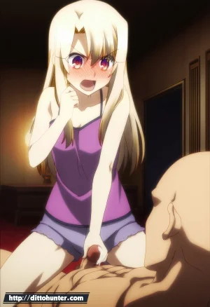 Ditto Seeker Requested Illyasviel von einzbern Fate helping guy on her bedroom - Page 19