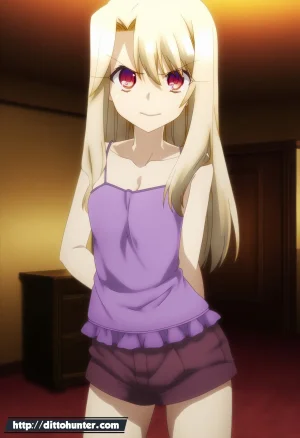Ditto Seeker Requested Illyasviel von einzbern Fate helping guy on her bedroom - Page 2