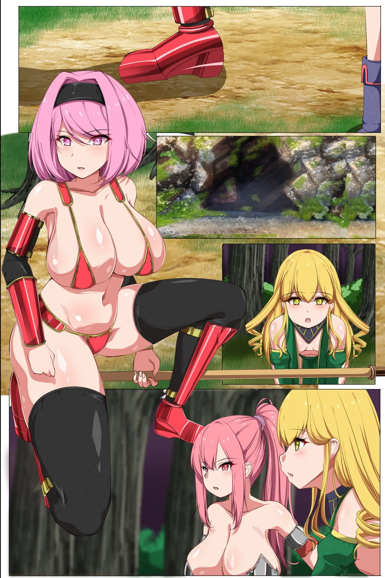 DL Mate Torawareta Oujyo wo Tasuke ni Kita Onnakishidan ga Orc ni Omanko Hojikurarete Sokuochishiteiku Hanashi - Image 54