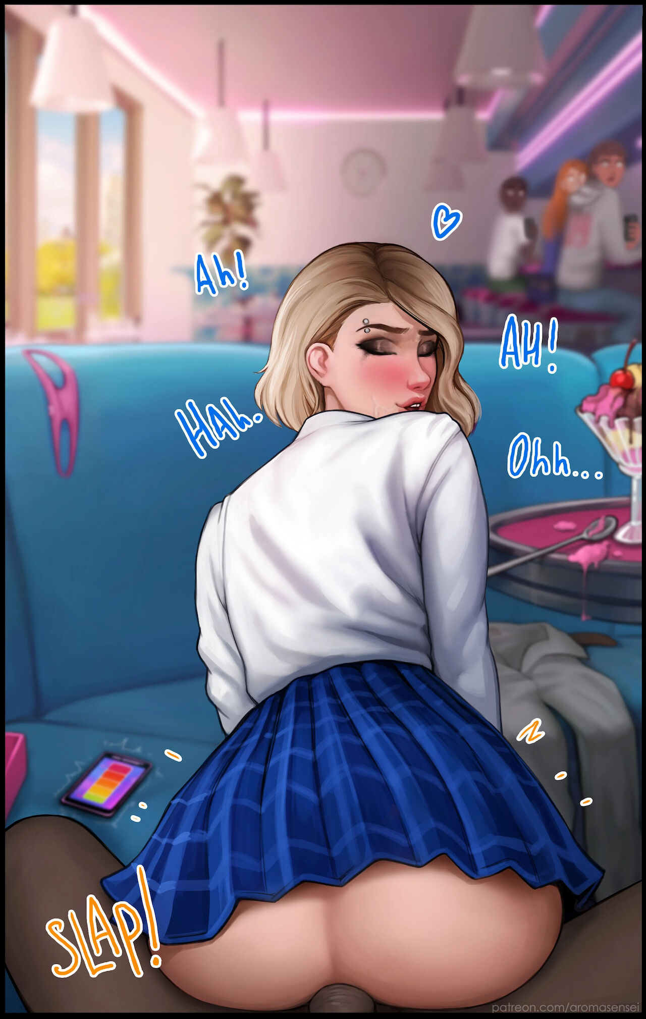 Do You Like Your Gift - Gwen Stacy anal rides Miles Morales BBC in restaurant - 48 Pics - Image 35